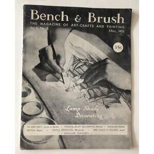 Vintage 1952 Bench & Brush Art Crafts Painting Magazine Decorating Indian Design